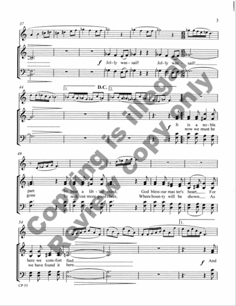 A Jolly Wassail Bowl 4-Part scores gallery preview page 8