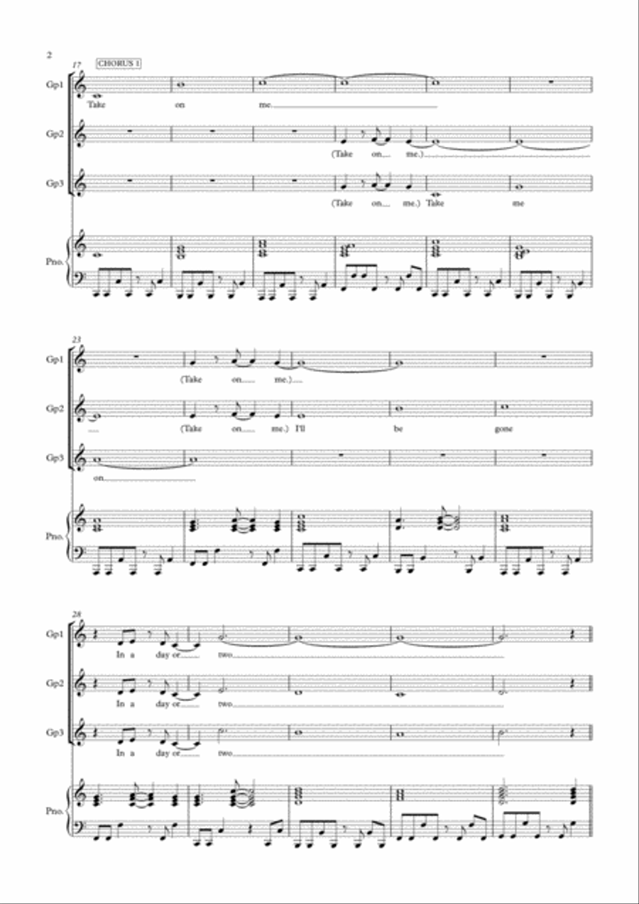 Take On Me Take On Me 3-Part scores gallery preview page 2