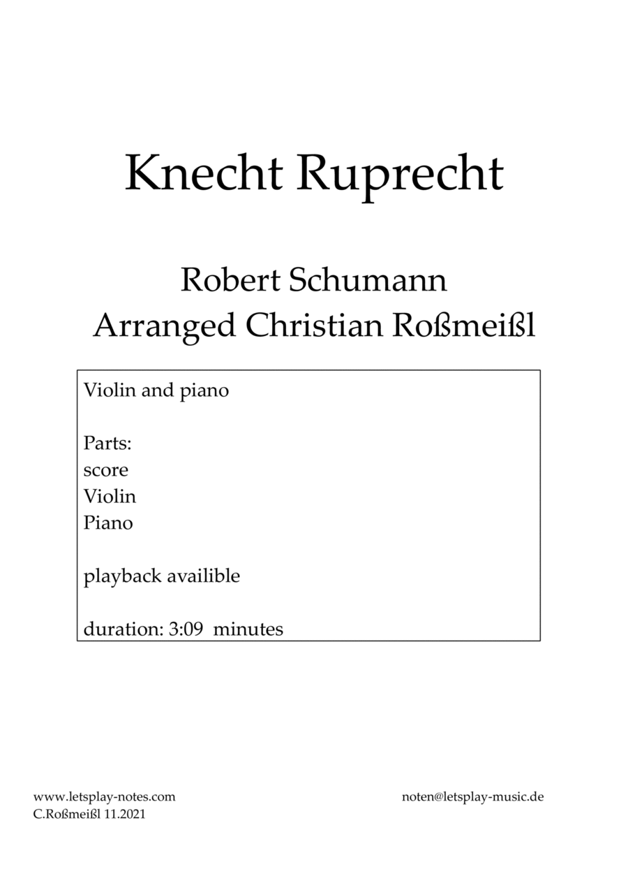 Knecht Rupprecht Violin Solo scores gallery preview page 1
