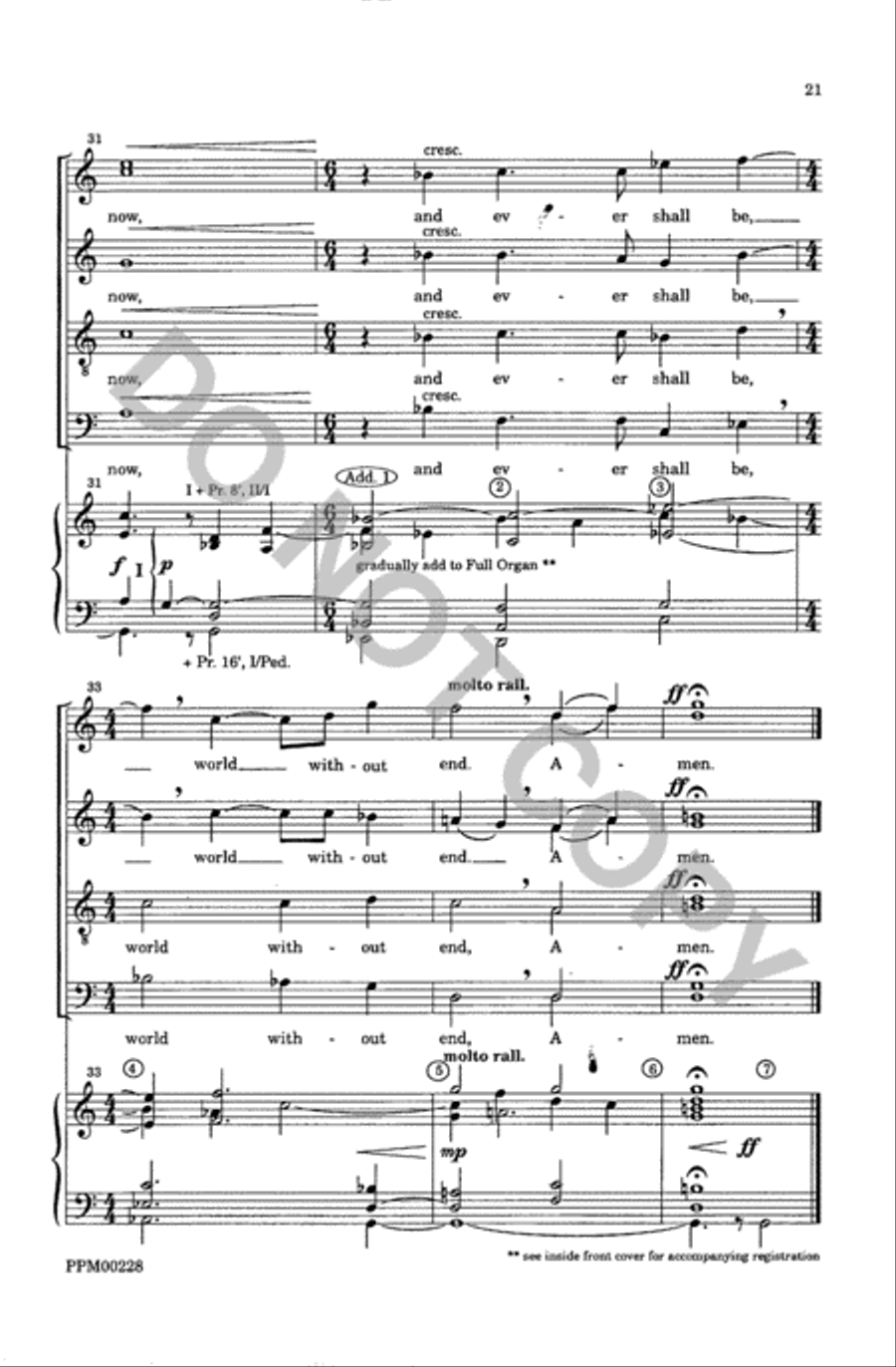 Evening Service for the Nativity Divisi scores gallery preview page 22
