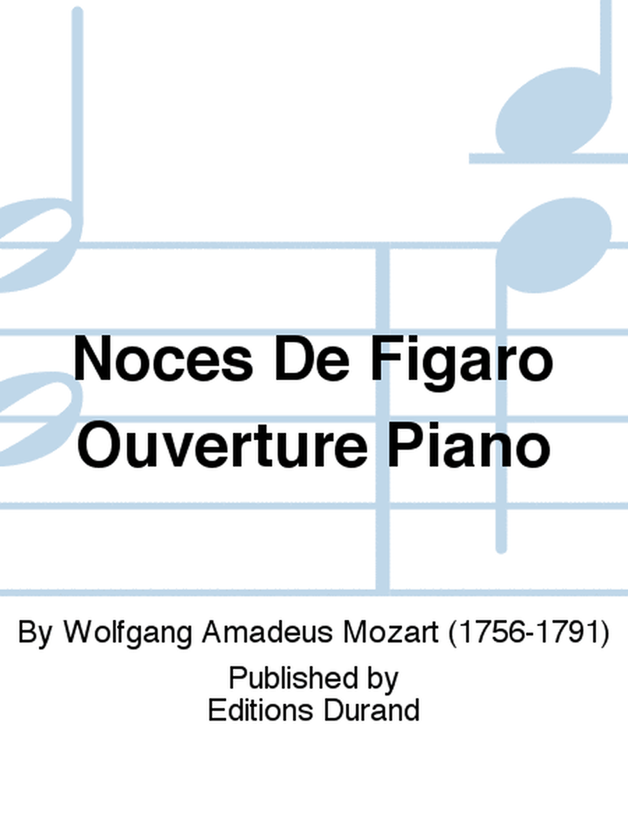 Noces De Figaro Ouverture Piano
