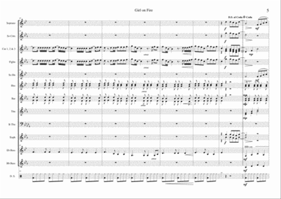 Girl On Fire Small Ensemble scores gallery preview page 5