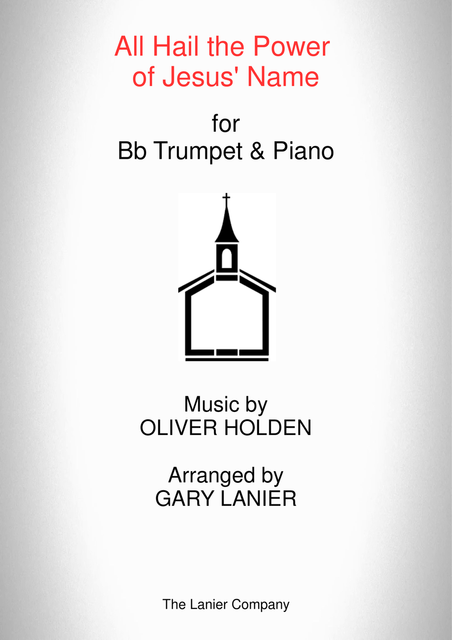 ALL HAIL THE POWER OF JESUS' NAME (Bb Trumpet/Piano and Bb Trumpet Part) B-Flat Trumpet scores gallery preview page 1