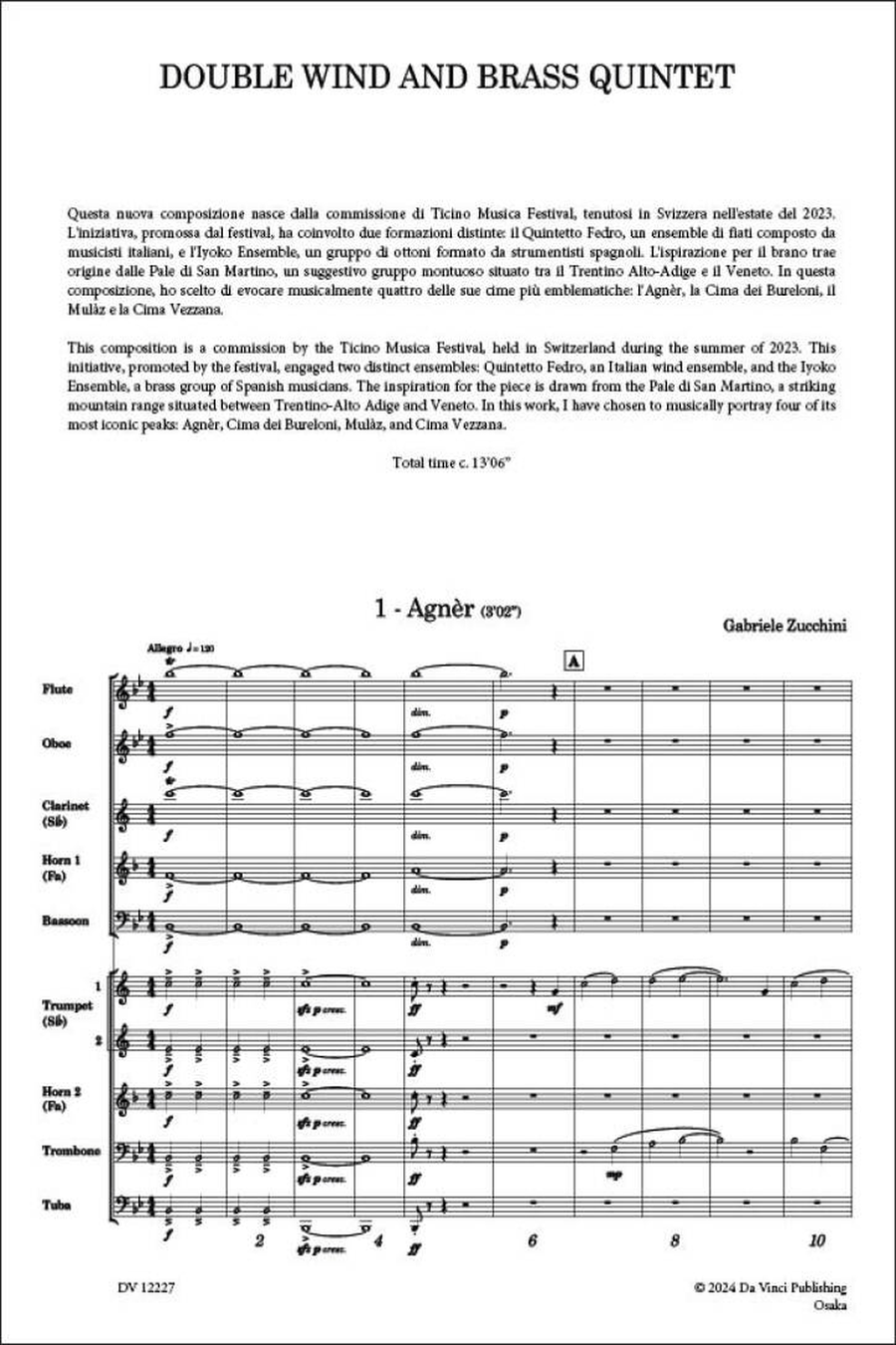 Double Wind and Brass Quintet Brass Quintet scores gallery preview page 2