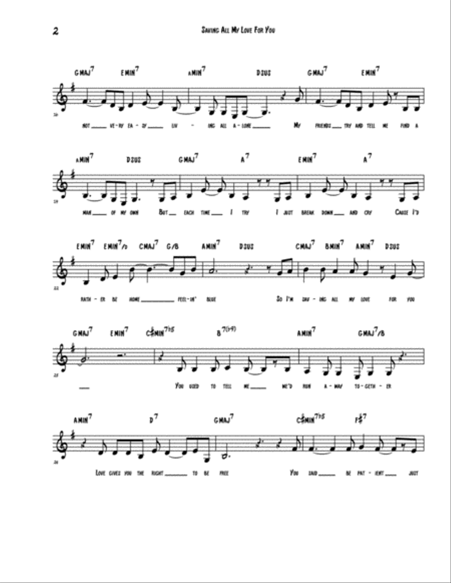 Saving All My Love For You Guitar scores gallery preview page 2