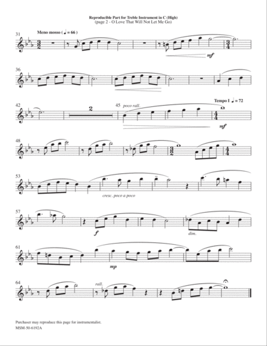 O Love That Will Not Let Me Go Choir scores gallery preview page 4