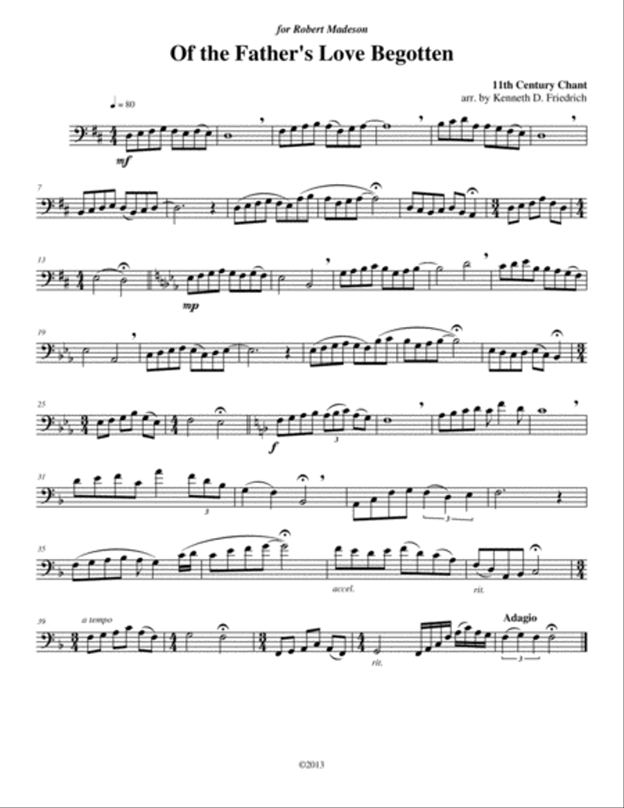 52 Selected Hymns for the Solo Performer - trombone or euphonium Brass Duet scores gallery preview page 3