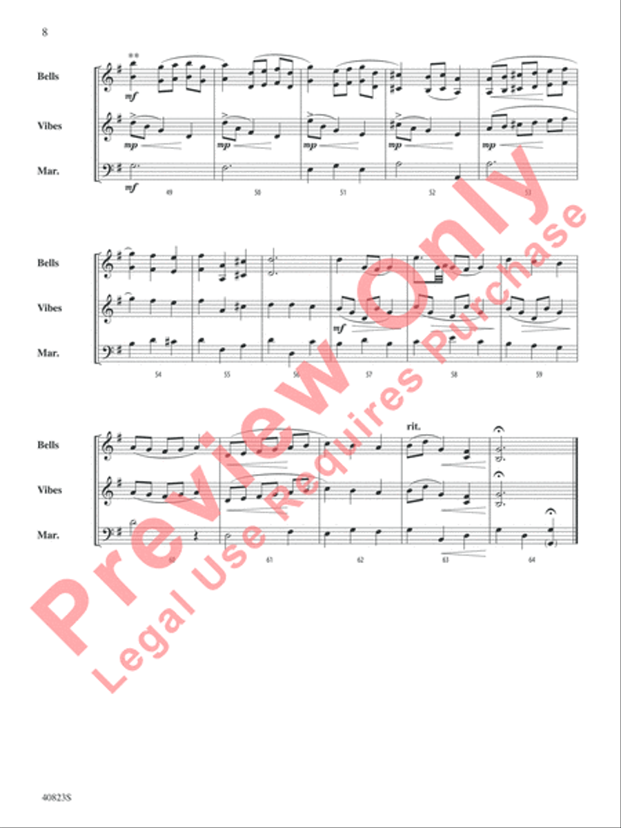 Classic Mallet Trios -- Bach Small Ensemble scores gallery preview page 9