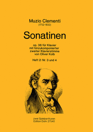 Sonatinen op. 36 für Klavier mit hinzukomponierter zweiter Klavierstimme (Heft 2: Nr. 3 und 4)