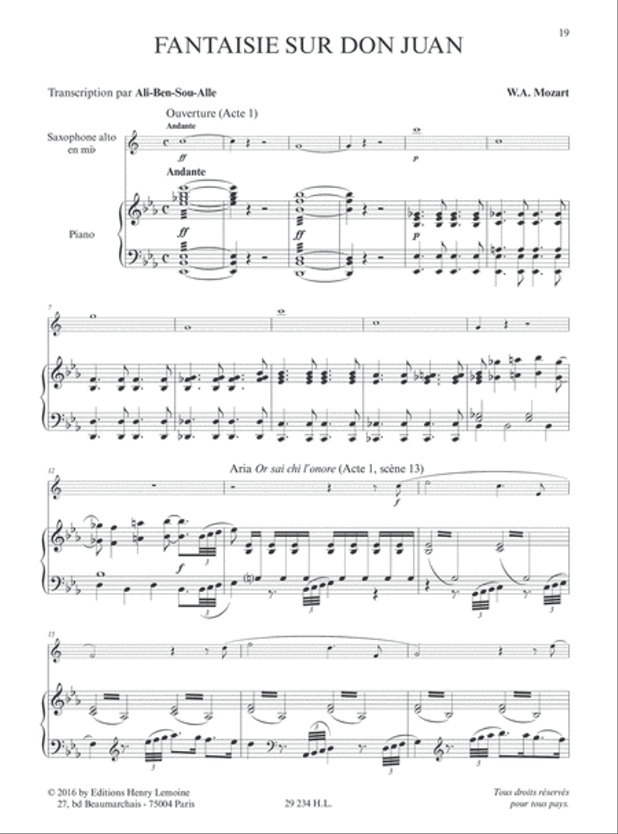 Paraphrases d'opera (3) Alto Saxophone scores gallery preview page 3