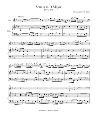 Violin Sonata in D Major (HWV 371)