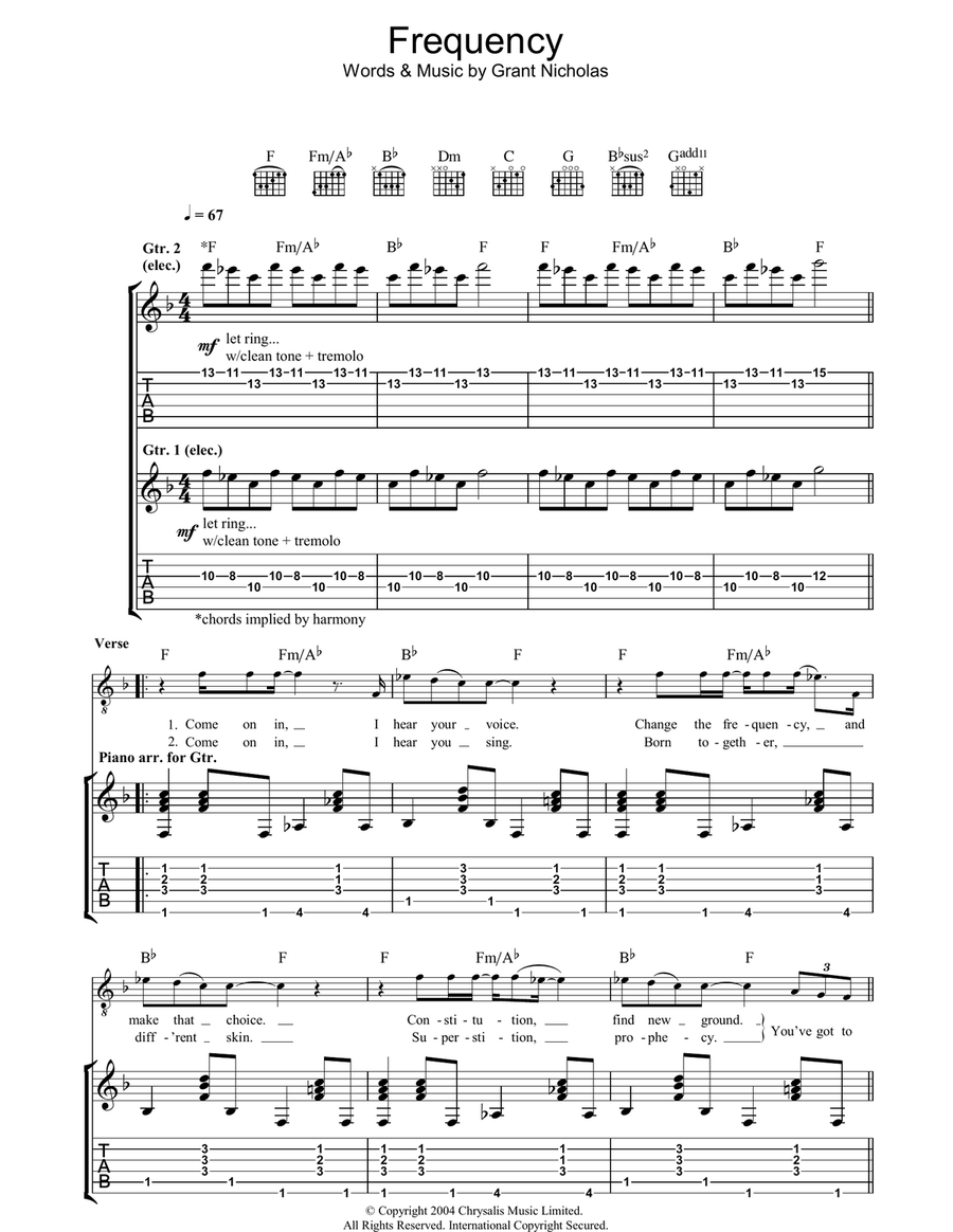 Frequency Acoustic Guitar scores gallery preview page 1