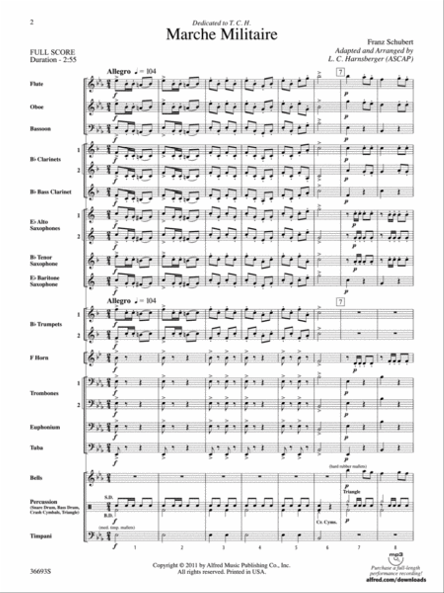 Marche Militaire Marche Militaire Concert Band scores gallery preview page 2