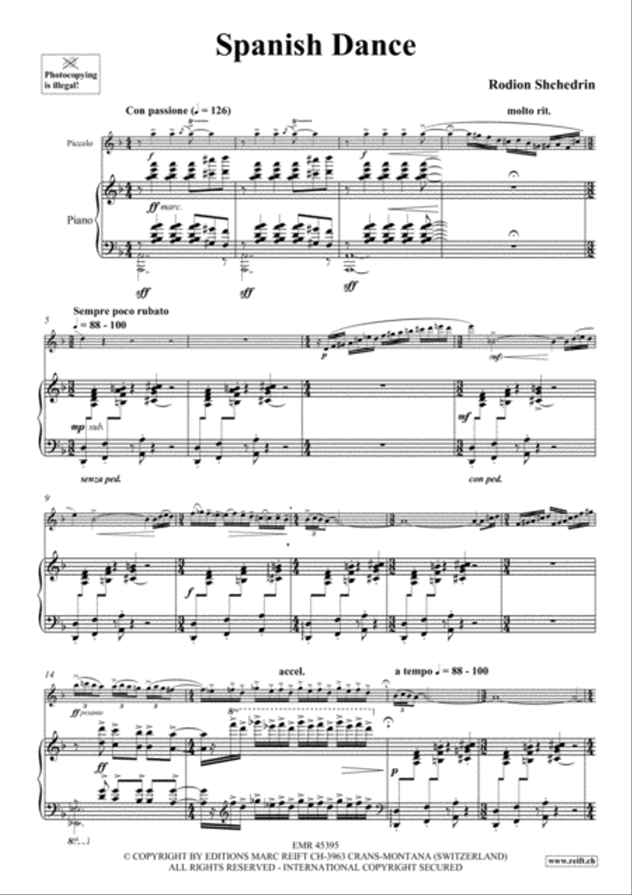 Spanish Dance Piccolo scores gallery preview page 4