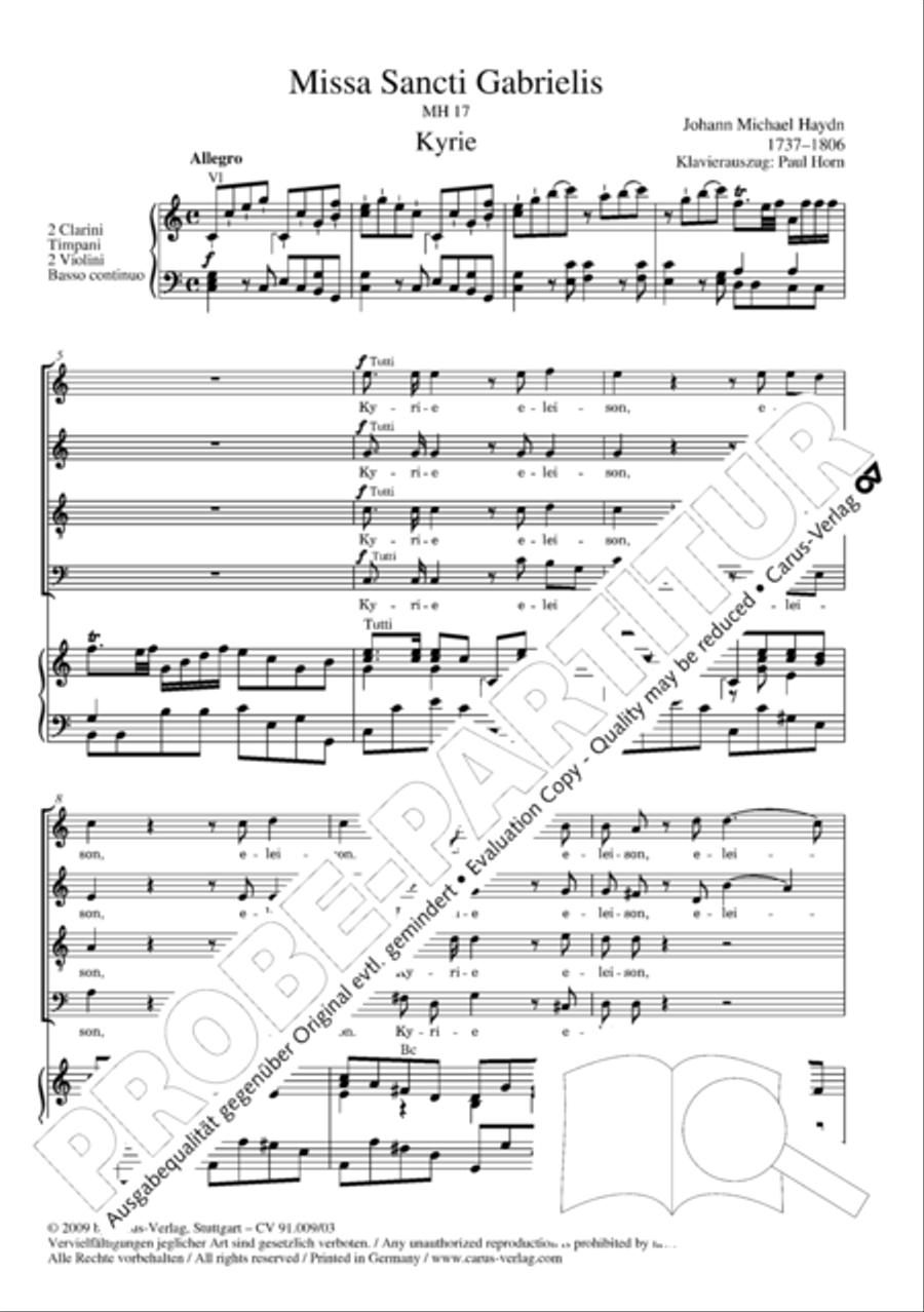 Missa Sancti Gabrielis 4-Part scores gallery preview page 4