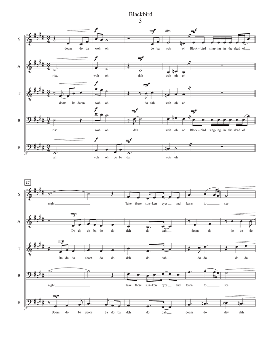 Blackbird Divisi scores gallery preview page 3