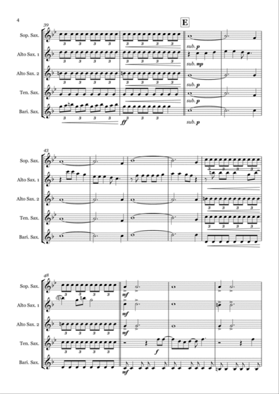 Christmas (baby Please Come Home) Christmas (baby Please Come Home) Saxophone Quintet scores gallery preview page 4