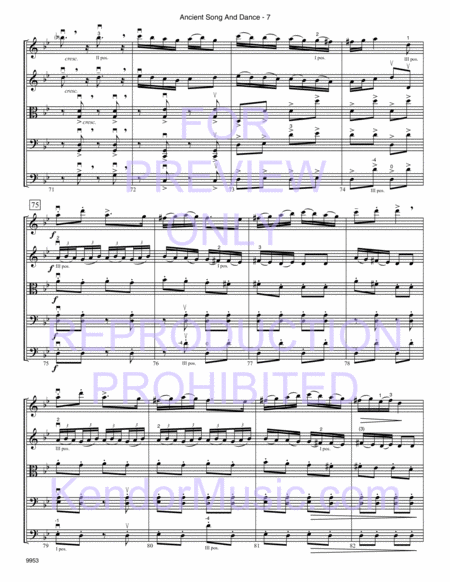 Ancient Song And Dance (Hebrew Dance, Op. 35, No. 1) (Full Score)
