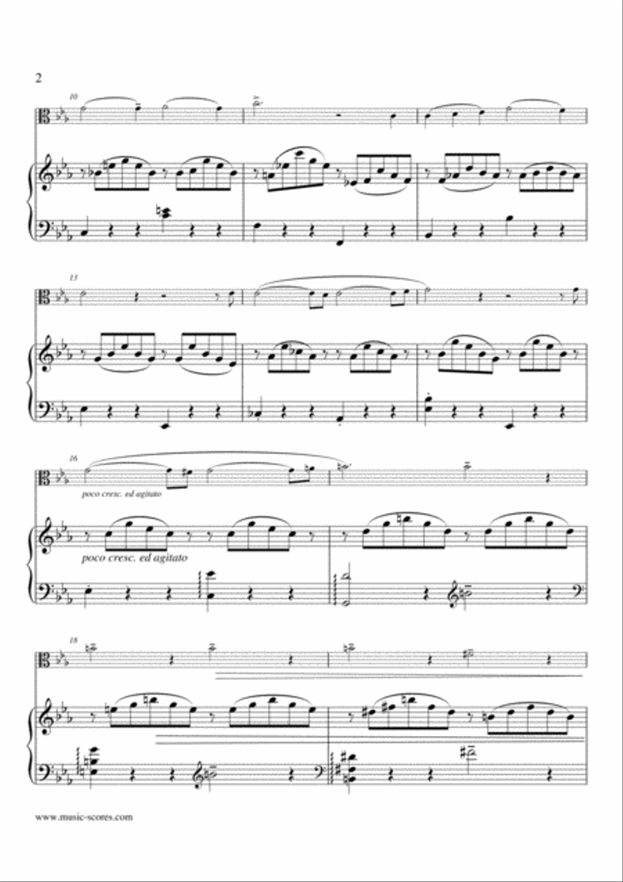 Liebestraume No.3 - Notturno No.3 - Viola and Piano Piano scores gallery preview page 2