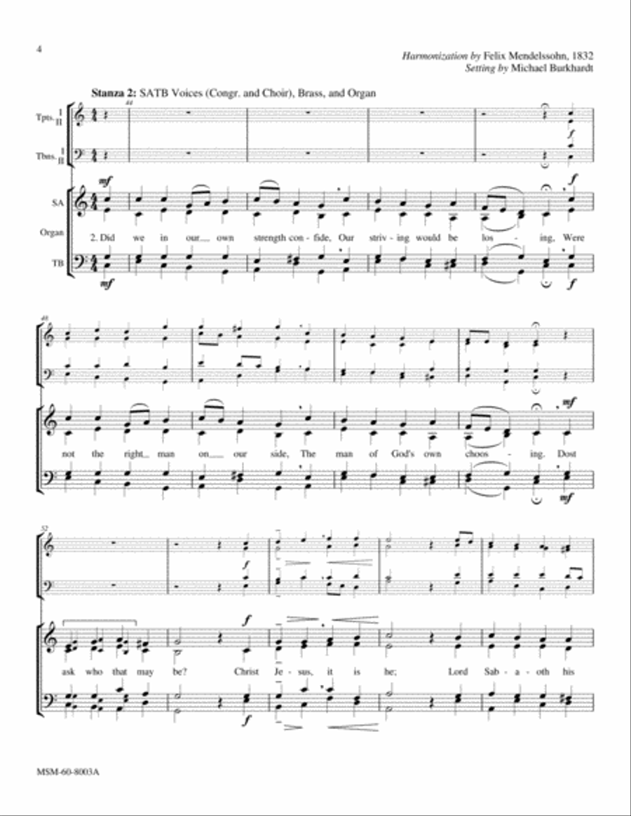 A Mighty Fortress Is Our God Choir scores gallery preview page 4