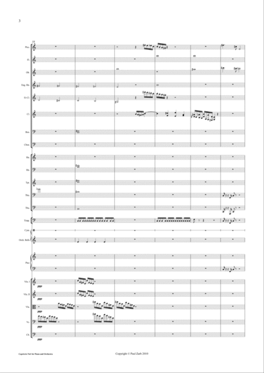 Capriccio No 1 for Piano and Orchestra (IBLA Competition 2013) Full Orchestra scores gallery preview page 6