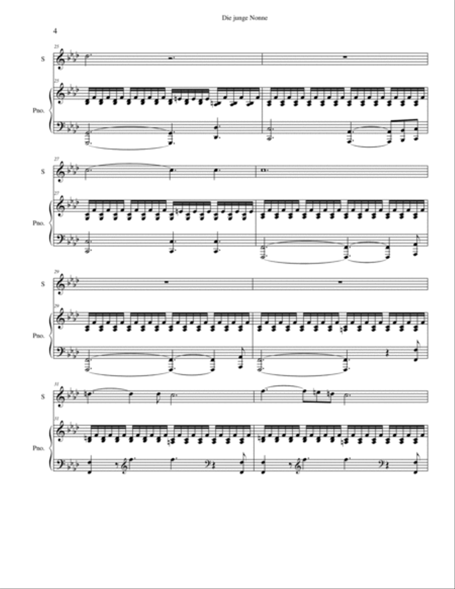 Six Schubert Art Songs - oboe and piano Voice Solo scores gallery preview page 4