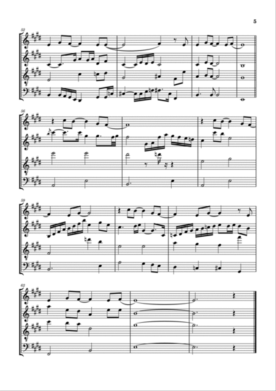 He Knows My Name Woodwind Quartet scores gallery preview page 6