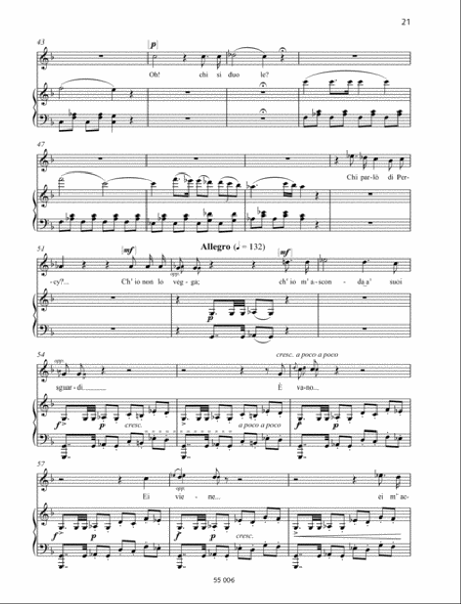 Piangete voi? A dolce guidami castel natio Soprano Voice scores gallery preview page 3