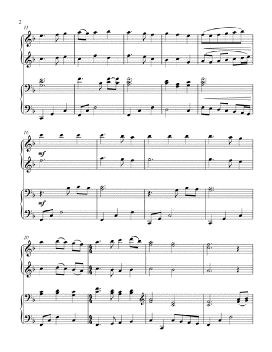 America Medley (1 piano, 4 hands duet) 1 Piano, 4-Hands scores gallery preview page 3