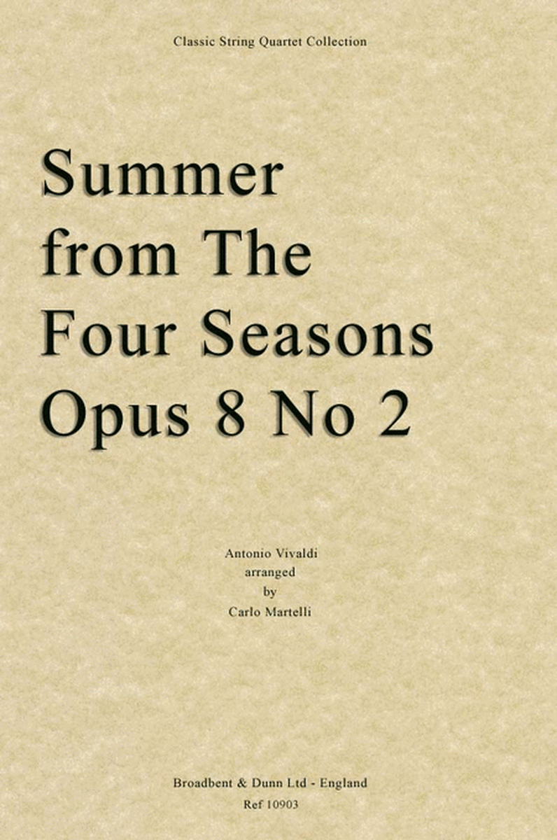 Summer from The Four Seasons, Opus 8 No. 2