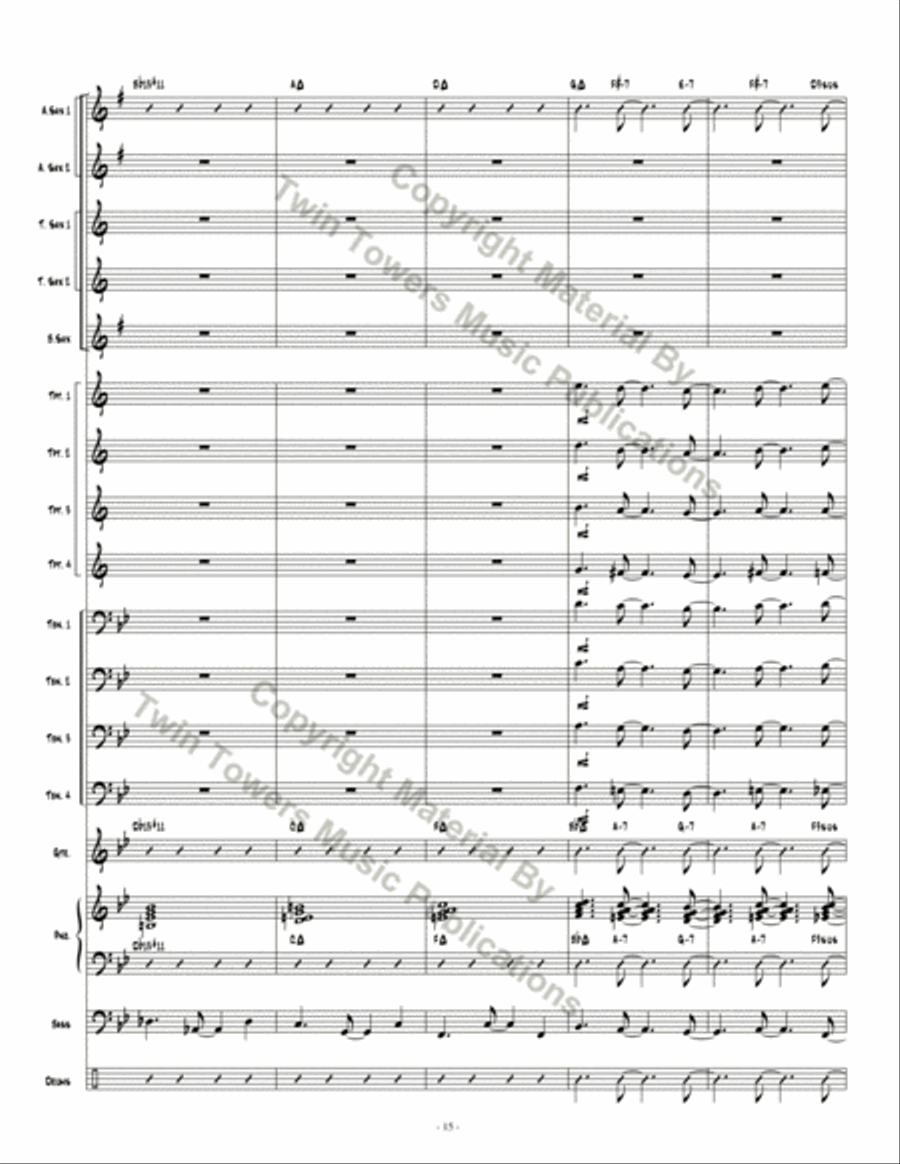 Skyline Bossa Skyline Bossa Jazz Ensemble scores gallery preview page 16