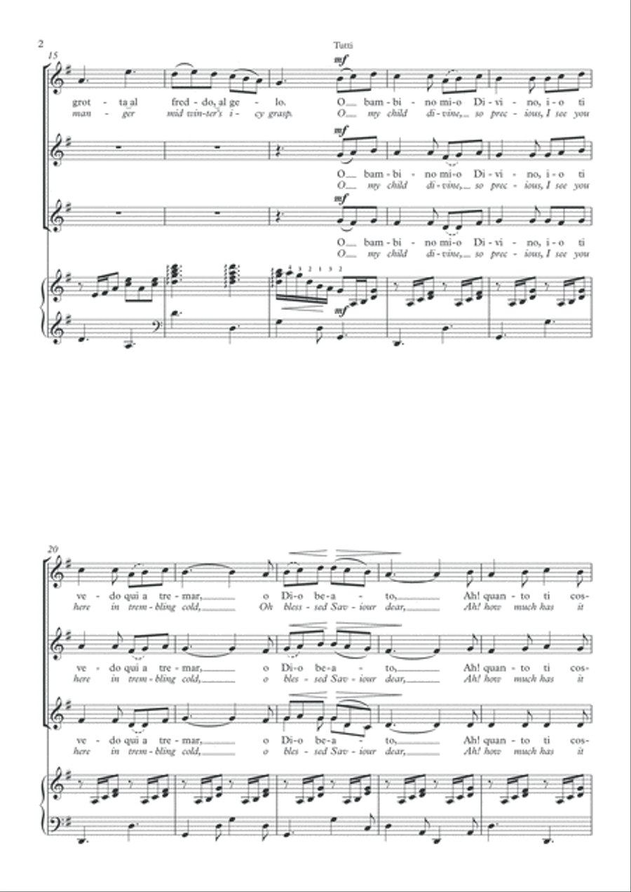 Tu scendi dalle stelle (From starry skies descending) SSA scores gallery preview page 4
