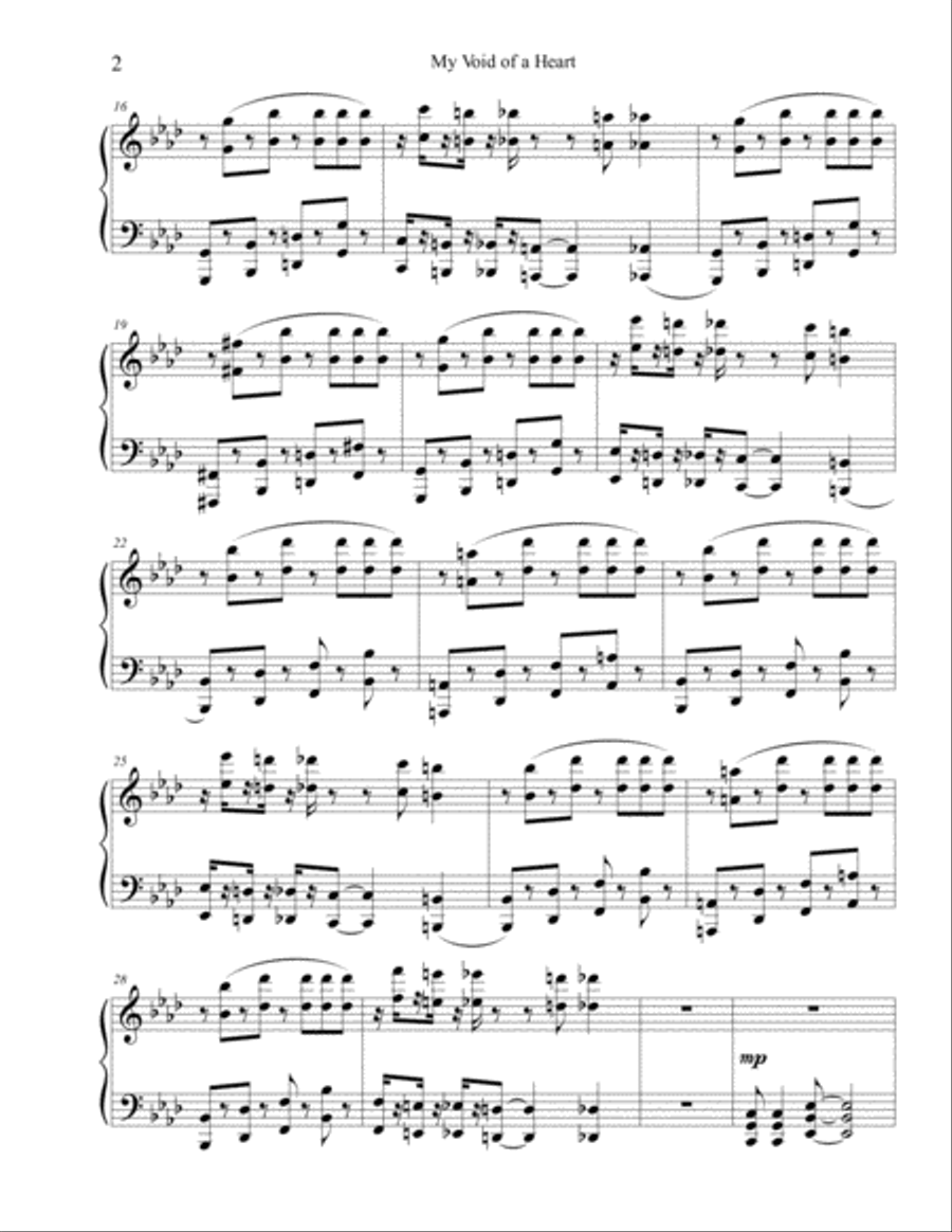 My Void of a Heart My Void of a Heart Piano Solo scores gallery preview page 2