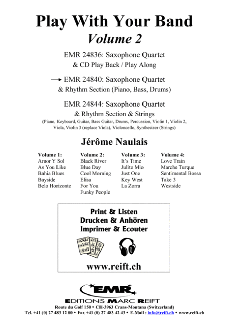 Play With Your Band Volume 2 Saxophone Ensemble scores gallery preview page 2