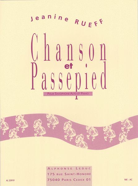 Chanson et Passepied by Jeanine Rueff Alto Saxophone - Sheet Music