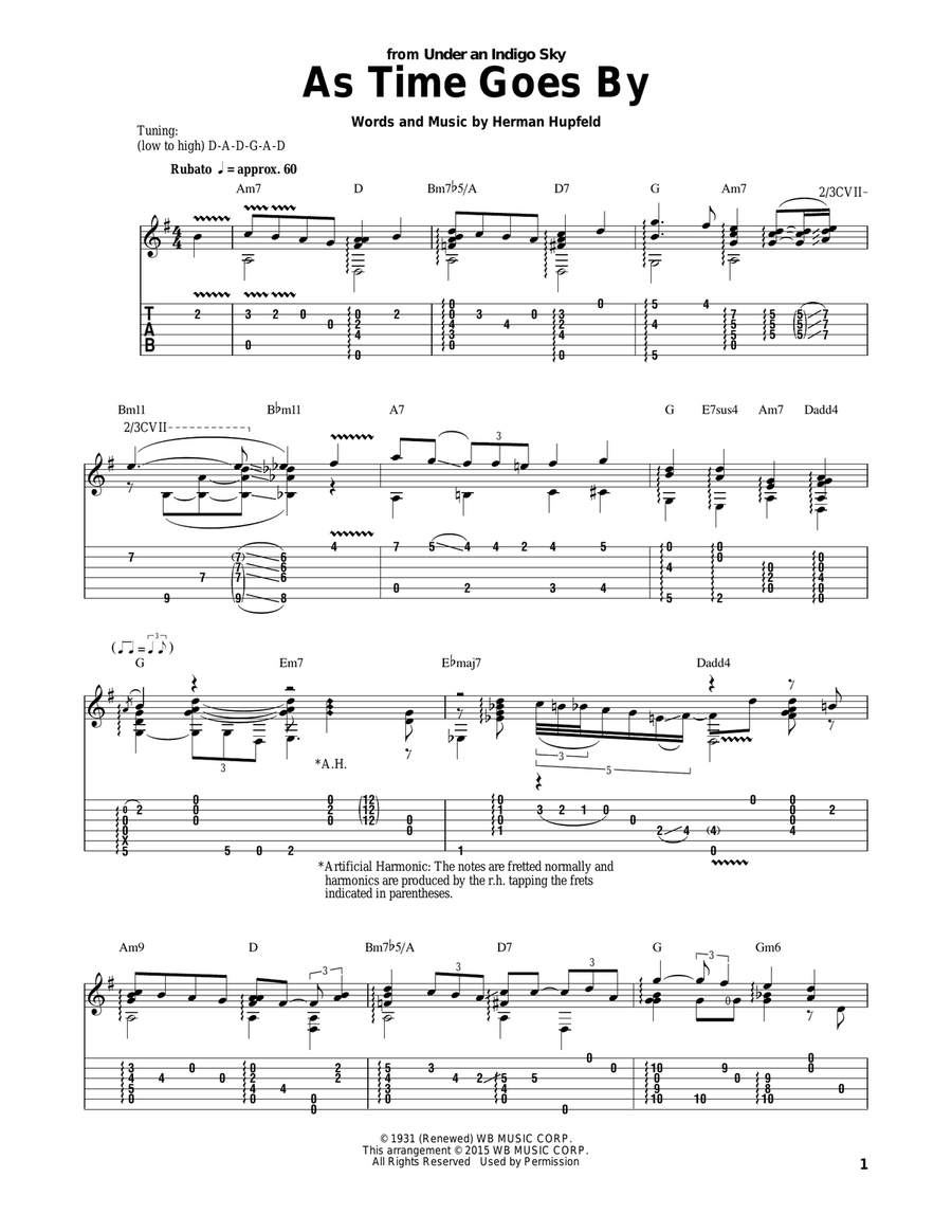 As Time Goes By Acoustic Guitar scores gallery preview page 1