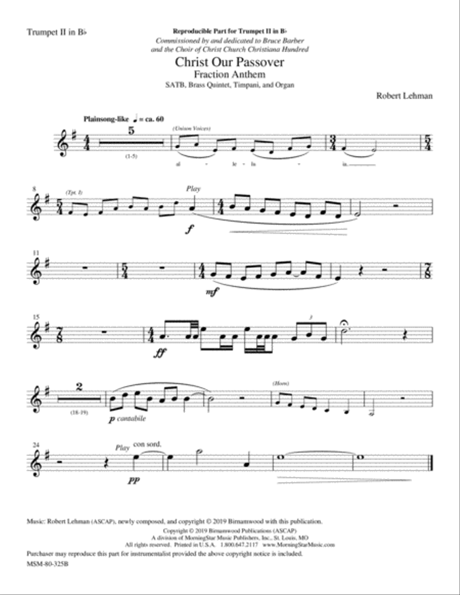 Christ Our Passover: Fraction Anthem Choir scores gallery preview page 4