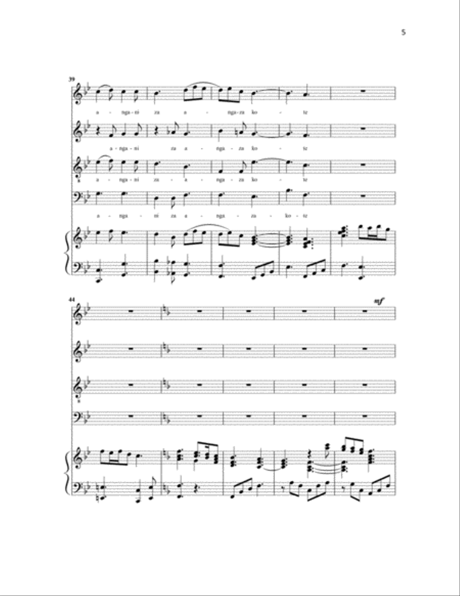 USIKU HUU Voice scores gallery preview page 5