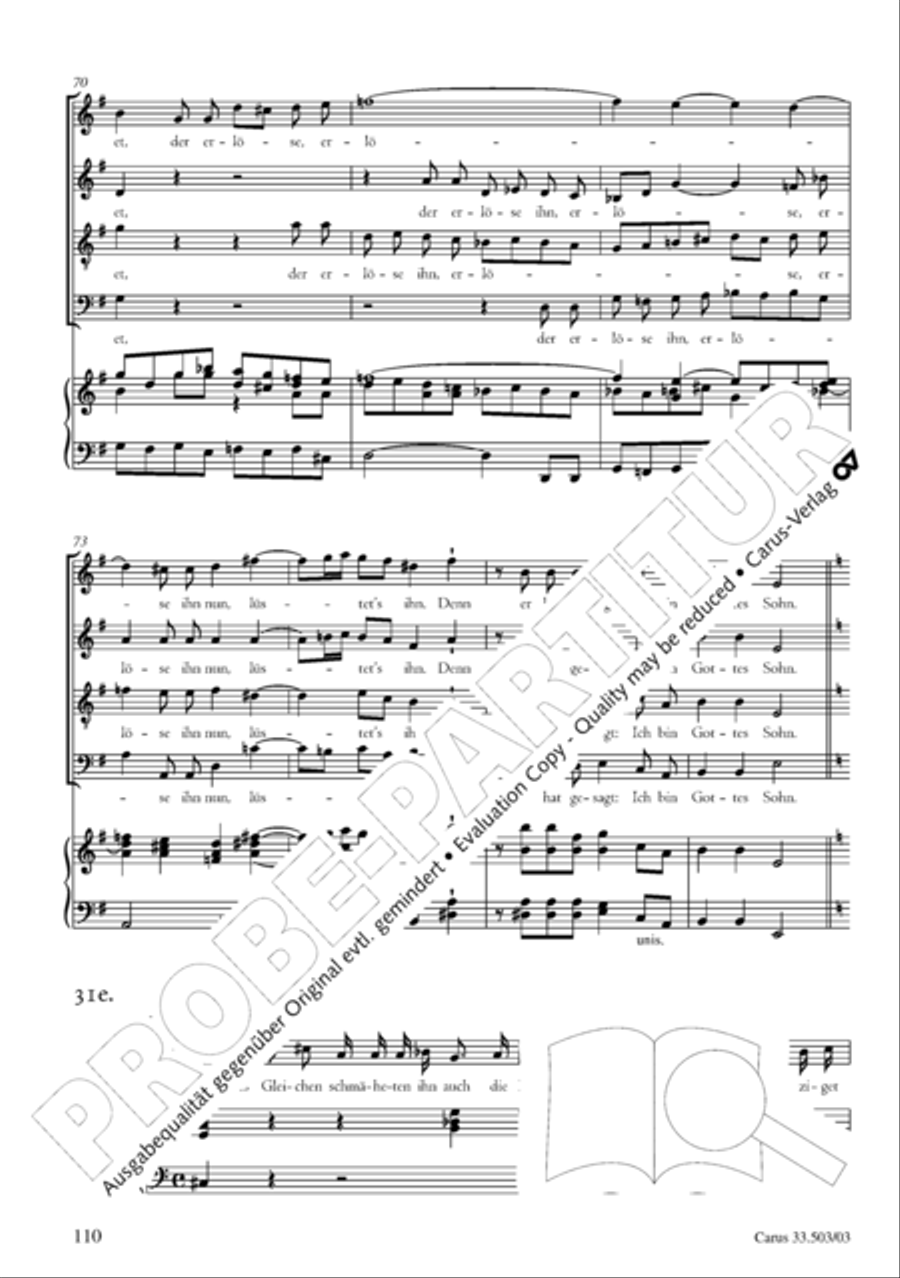 Passion according to St. Matthew (Passions-Musik nach dem Evangelisten Matthaus) SSATB scores gallery preview page 111