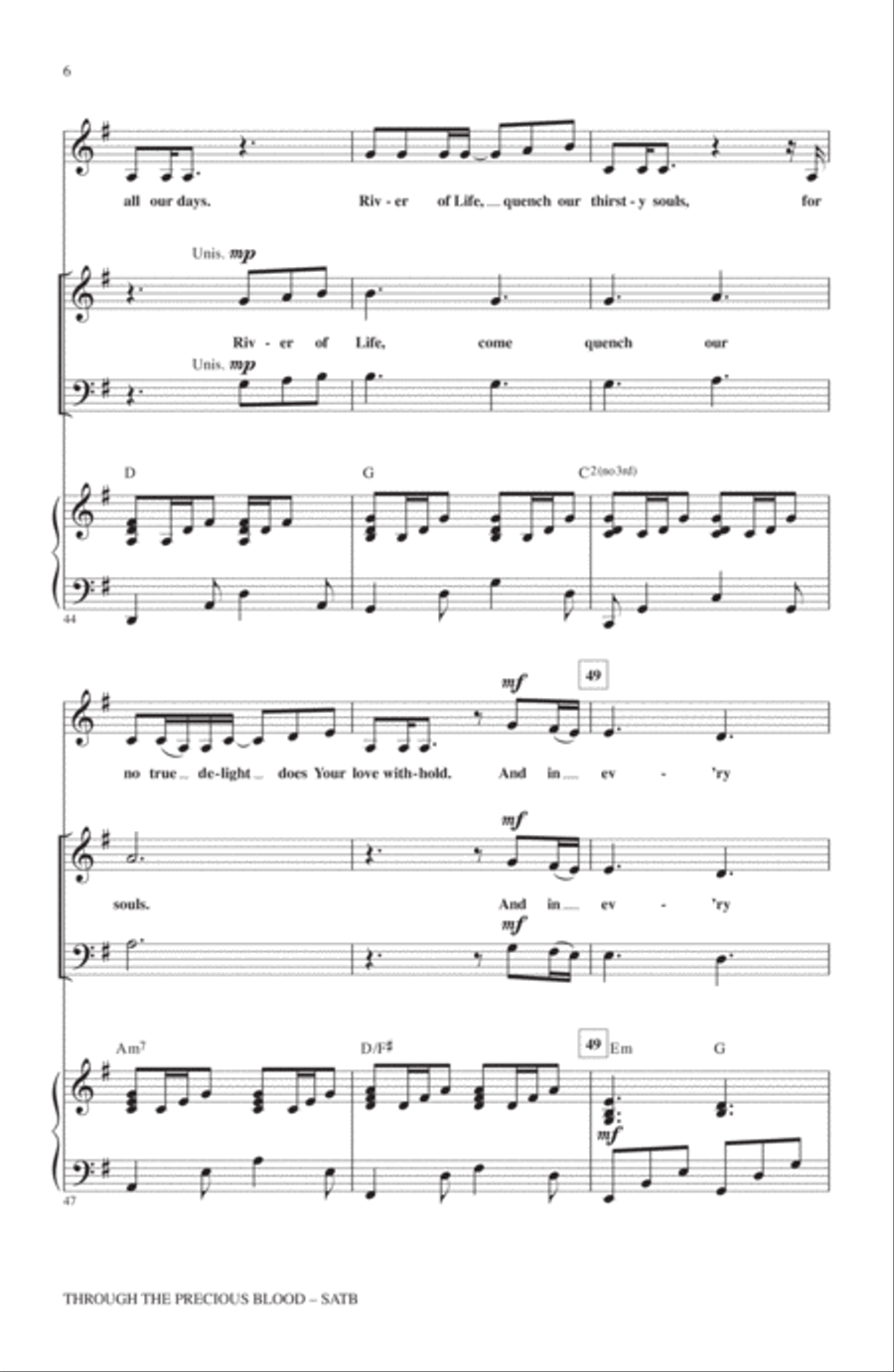 Through The Precious Blood 4-Part scores gallery preview page 5