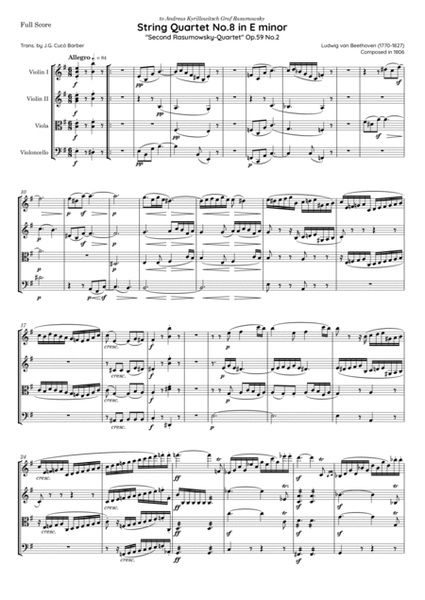 Beethoven - String Quartet No.8 in E minor, Op.59 No.2 "Second Rasumowsky-Quartet"