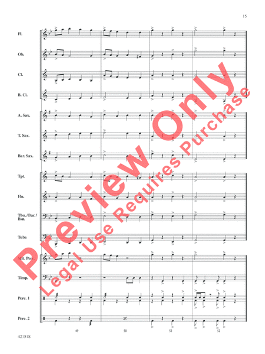 In the Realm of Kings Concert Band scores gallery preview page 15