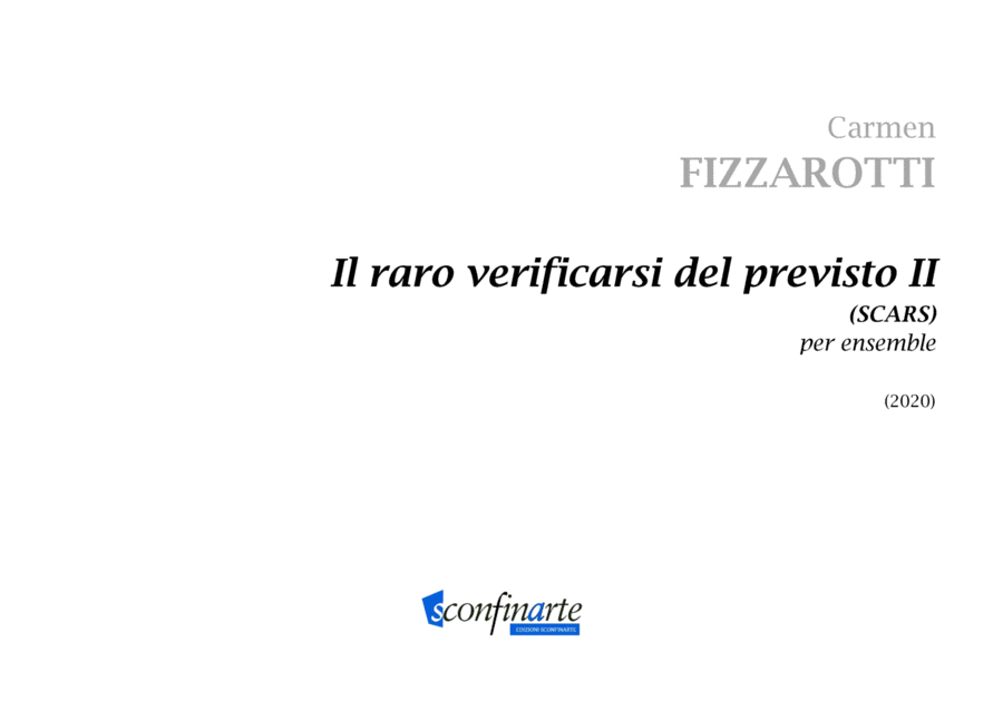 Carmen Fizzarotti: IL RARO VERIFICARSI DEL PREVISTO II (ES-20-115) - Score Only Small Ensemble scores gallery preview page 1