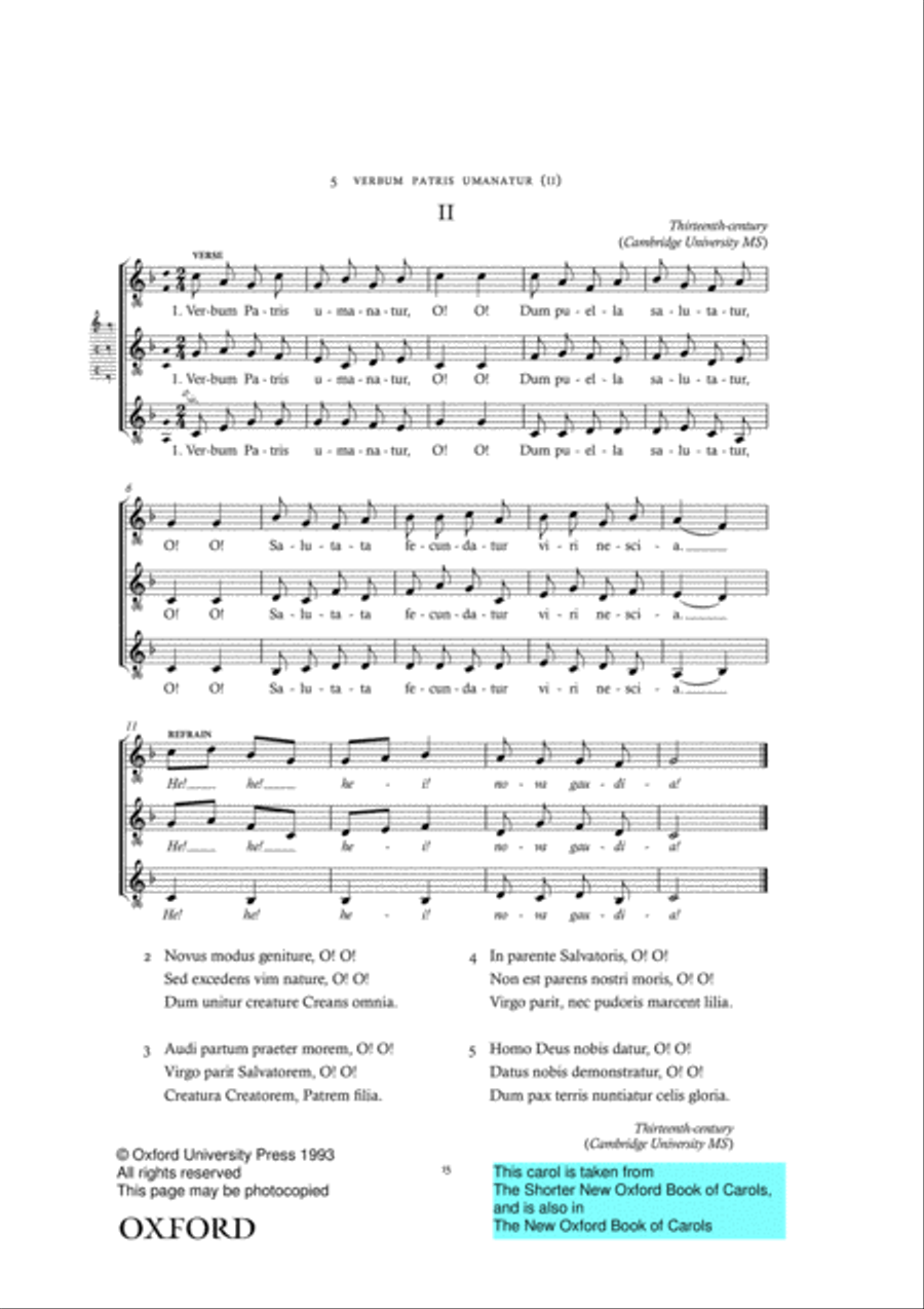 The Shorter New Oxford Book of Carols 4-Part scores gallery preview page 3