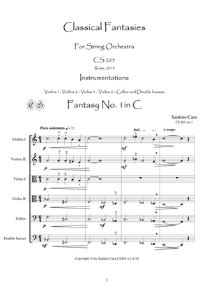 Fantasy no.1 in C - CS 265 for String orchestra