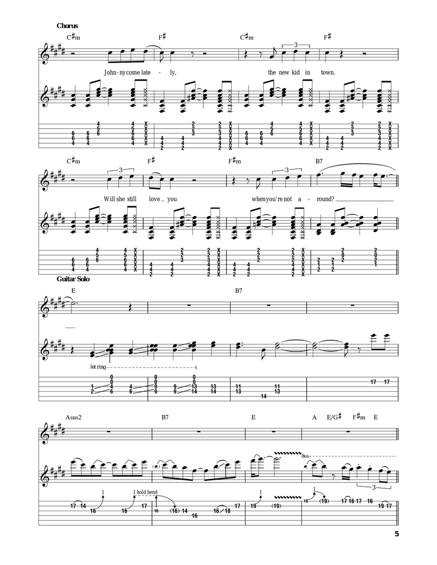 New Kid In Town Acoustic Guitar scores gallery preview page 5