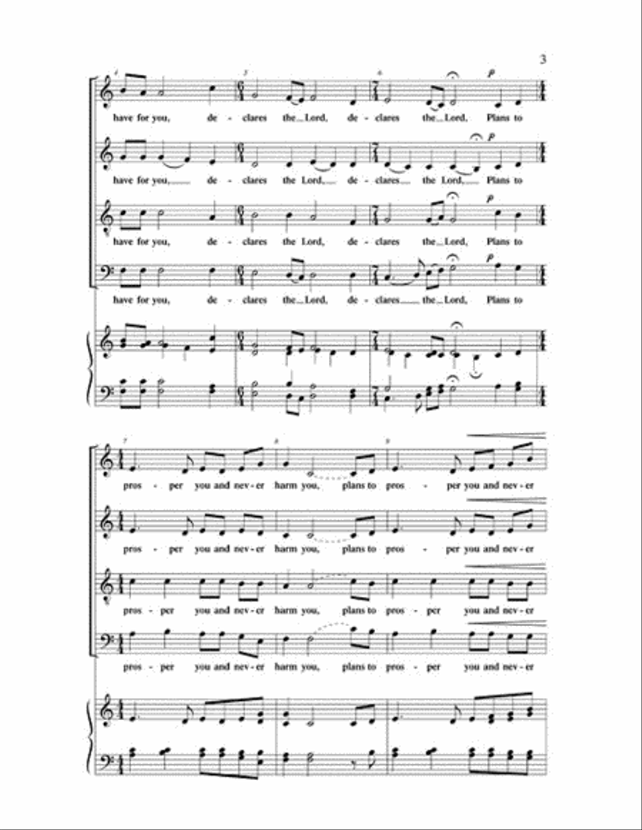 The Plans I Have for You 4-Part scores gallery preview page 5