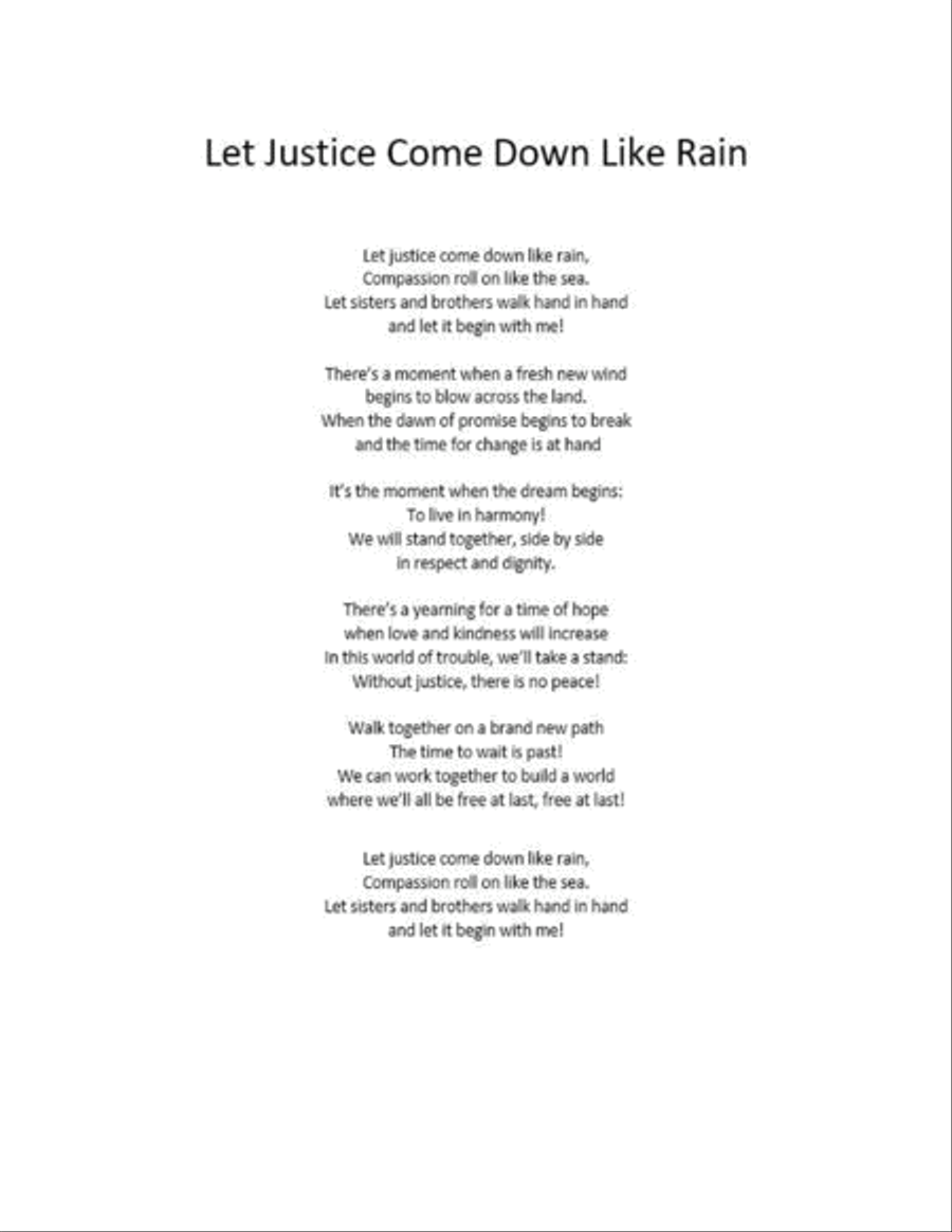 Let Justice Come Down Like Rain 3-Part scores gallery preview page 2