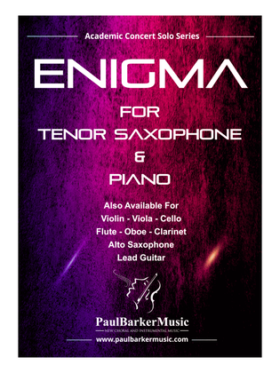 Book cover for Enigma (Tenor Saxophone & Piano)