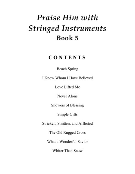 Praise Him with Stringed Instruments, Book 5 (Collection of 10 Hymns for Violin Duet with Piano) image number null